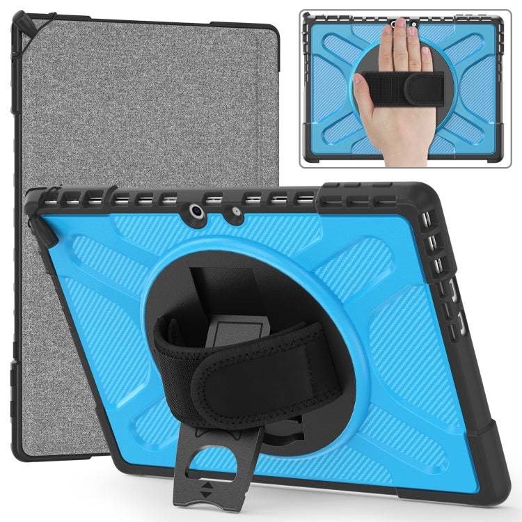 For MicroSoft Surface Pro 9 / 10 / 11 Rotatable Kickstand Grip Shockproof Tablet Case(Blue)