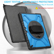 For MicroSoft Surface Pro 9 / 10 / 11 Rotatable Kickstand Grip Shockproof Tablet Case(Blue)