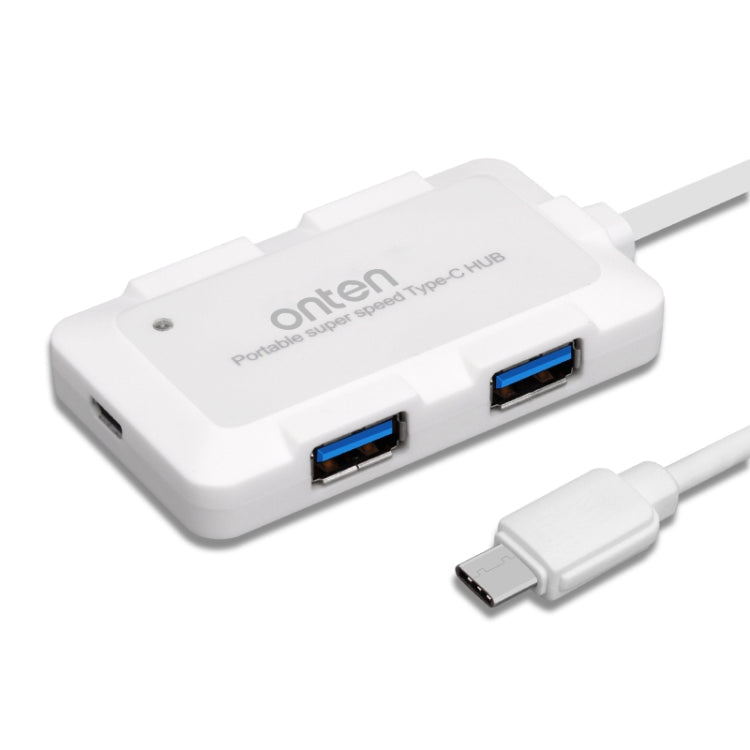 Onten OTN-9102 4-port USB3.0 Portable HUB Docking Station(White)