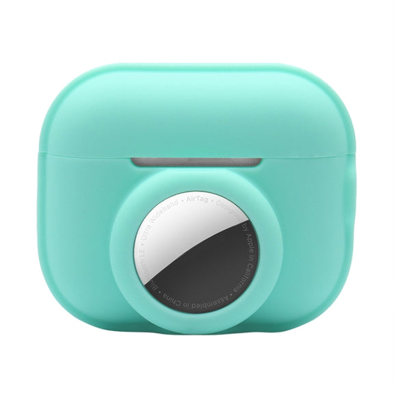 For AirPods Pro 2 / AirTag 2 in 1 Shockproof Full Coverage Silicone Protective Case(Teal Green)