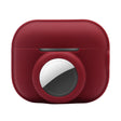 For AirPods Pro 2 / AirTag 2 in 1 Shockproof Full Coverage Silicone Protective Case(Wine Red) - For AirPods Pro 2 by PMC Jewellery | Online Shopping South Africa | PMC Jewellery | Buy Now Pay Later Mobicred