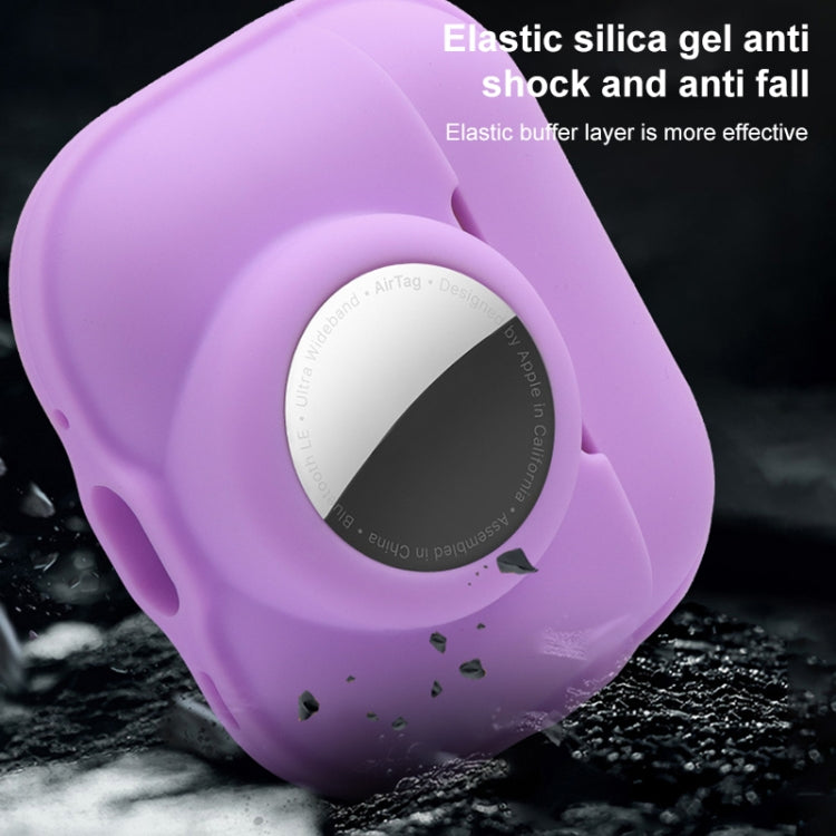 For AirPods Pro 2 / AirTag 2 in 1 Shockproof Full Coverage Silicone Protective Case(Fluorescence Blue)