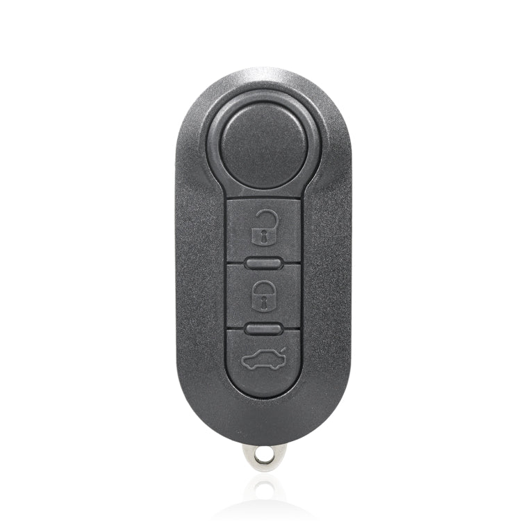 For Fiat 3 Button Folding Car Key Case Remote Control Shell SIP22, Style:Black Switch Button