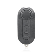 For Fiat 3 Button Folding Car Key Case Remote Control Shell SIP22, Style:Black Switch Button