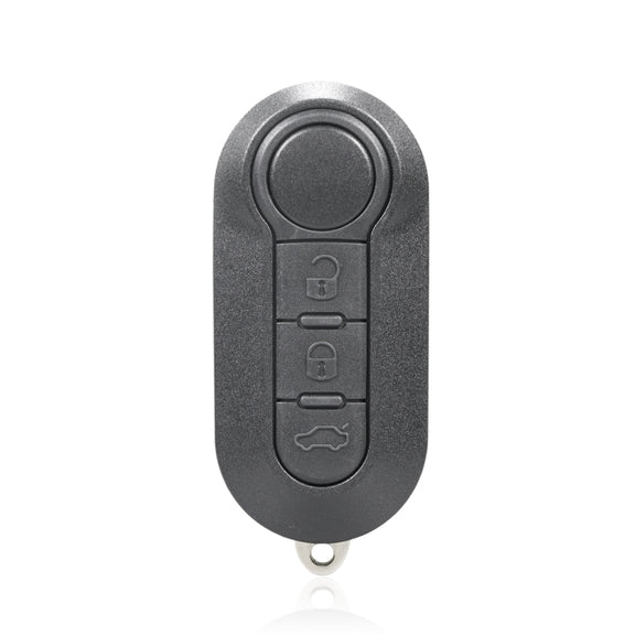 For Fiat 3 Button Folding Car Key Case Remote Control Shell SIP22, Style:Black Switch Button