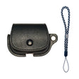 For AirPods Pro Backpack Style PU Leather Earphone Protective Case with Lanyard(Black) - For AirPods Pro by PMC Jewellery | Online Shopping South Africa | PMC Jewellery | Buy Now Pay Later Mobicred