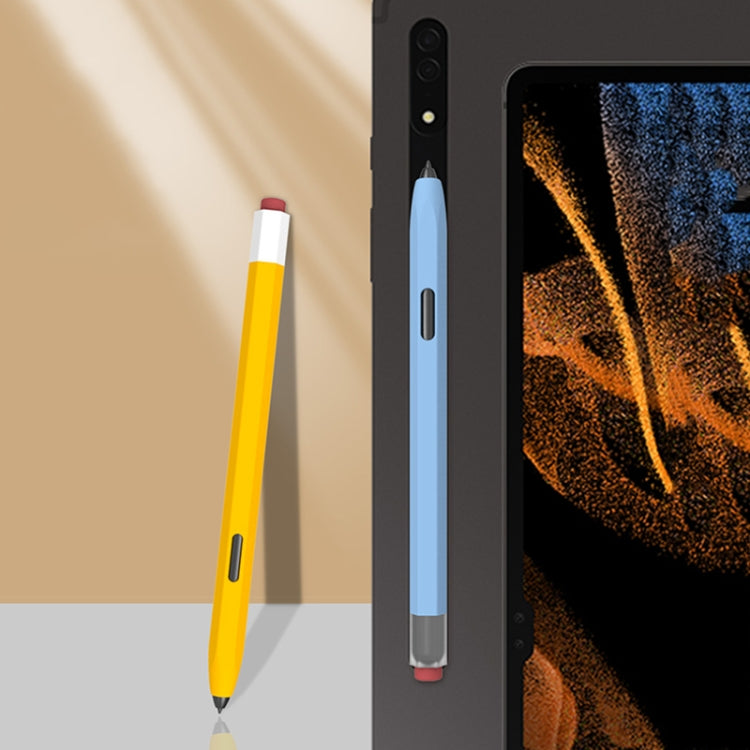 For Samsung Galaxy Tab S7 / S7+ / S8 / S8+ LOVE MEI Soft Silicone Stylus Pen Protective Case(Black)
