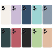 For Xiaomi Redmi Note 12 Pro+ China Imitation Liquid Silicone Straight Edge Phone Case(Blue)