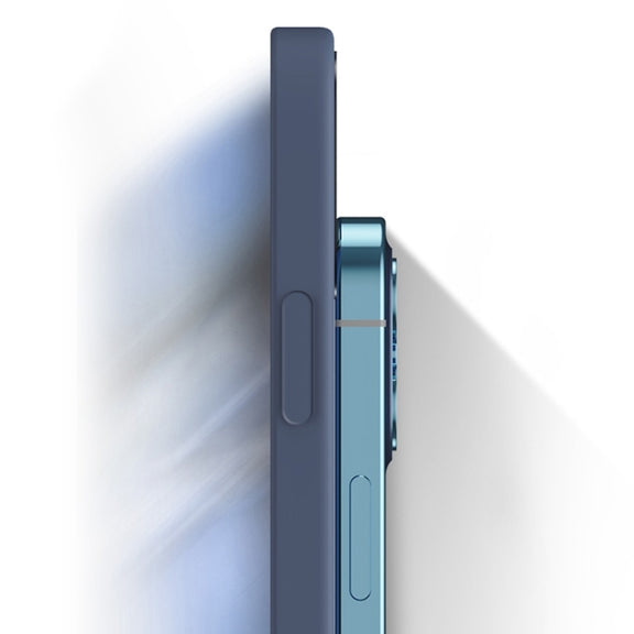 For Xiaomi Redmi Note 12 Pro+ China Imitation Liquid Silicone Straight Edge Phone Case(Blue)