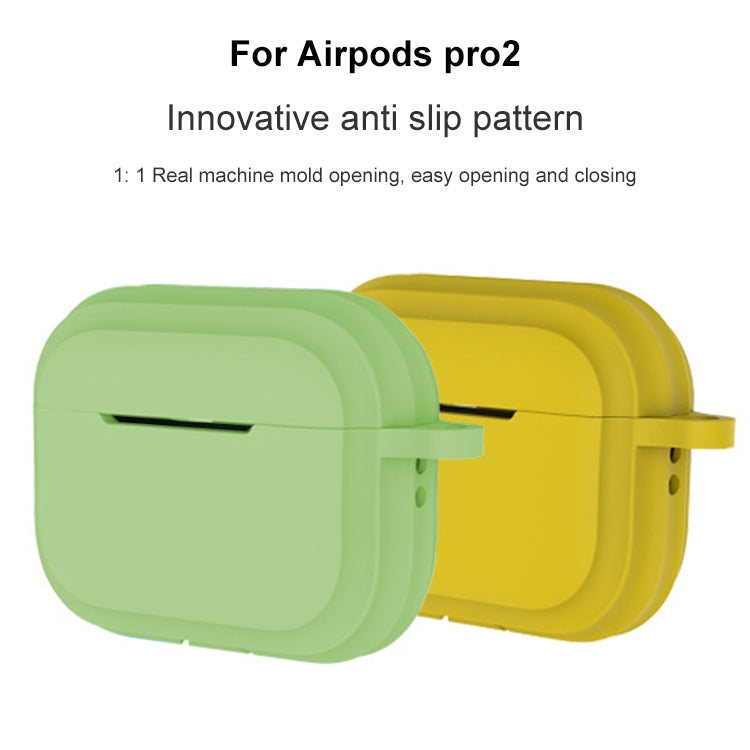 For AirPods Pro 2 Striped Shockproof Earphone Case(Rose Red)