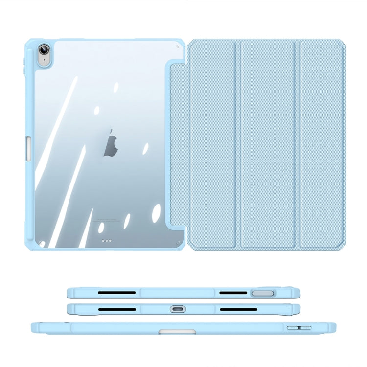 For iPad 2025 / 2022 DUX DUCIS TOBY Series Antiskid Leather Smart Tablet Case(Blue)