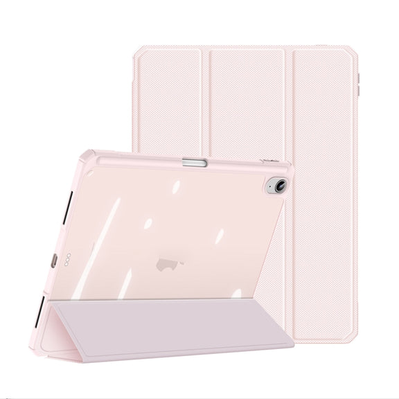 For iPad 2025 / 2022 DUX DUCIS TOBY Series Antiskid Leather Smart Tablet Case(Pink)