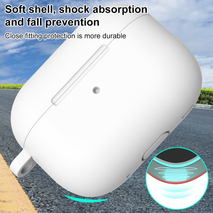 For AirPods Pro 2 Thickened One-piece Shockproof Earphone Case(White)
