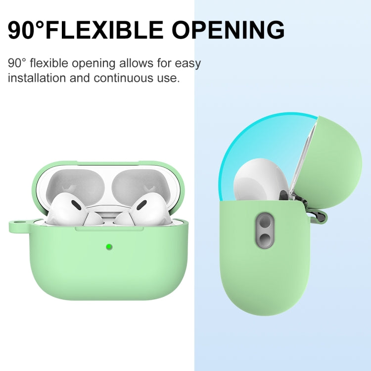 For AirPods Pro 2 Thickened One-piece Shockproof Earphone Case(Mint Green)