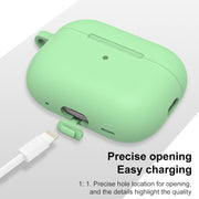 For AirPods Pro 2 Thickened One-piece Shockproof Earphone Case(Mint Green)