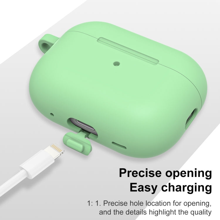 For AirPods Pro 2 Thickened One-piece Shockproof Earphone Case(Mint Green)