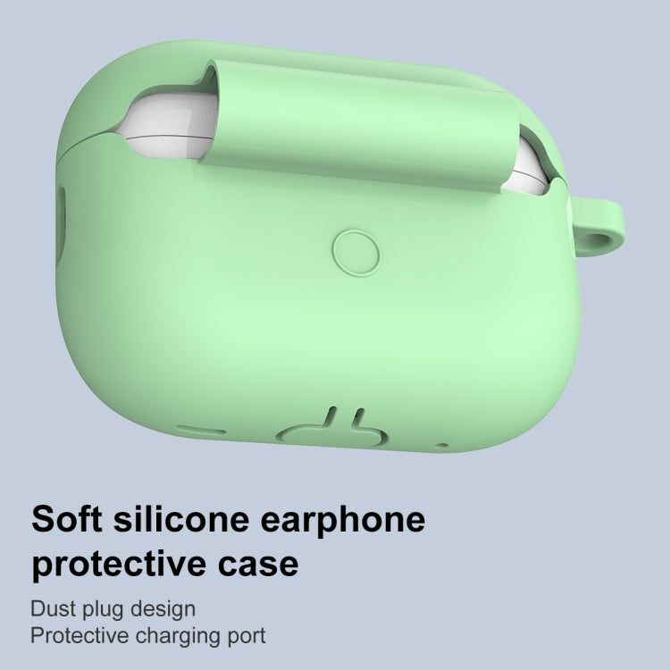 For AirPods Pro 2 Thickened One-piece Shockproof Earphone Case(Mint Green)