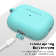 For AirPods Pro 2 Thickened One-piece Shockproof Earphone Case(Gem Green)