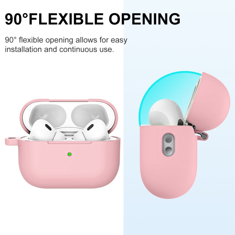 For AirPods Pro 2 Thickened One-piece Shockproof Earphone Case(Light Pink)