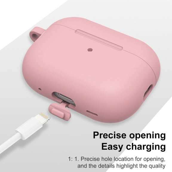 For AirPods Pro 2 Thickened One-piece Shockproof Earphone Case(Light Pink)