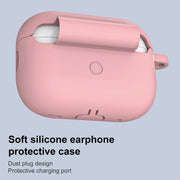 For AirPods Pro 2 Thickened One-piece Shockproof Earphone Case(Light Pink)