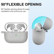For AirPods Pro 2 Thickened One-piece Shockproof Earphone Case(Light Grey)