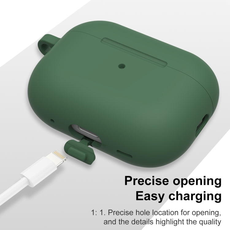 For AirPods Pro 2 Thickened One-piece Shockproof Earphone Case(Pine Green)