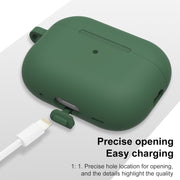 For AirPods Pro 2 Thickened One-piece Shockproof Earphone Case(Pine Green)