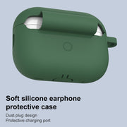 For AirPods Pro 2 Thickened One-piece Shockproof Earphone Case(Pine Green)