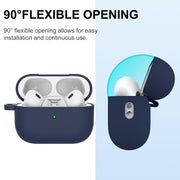 For AirPods Pro 2 Thickened One-piece Shockproof Earphone Case(Midnight Blue)