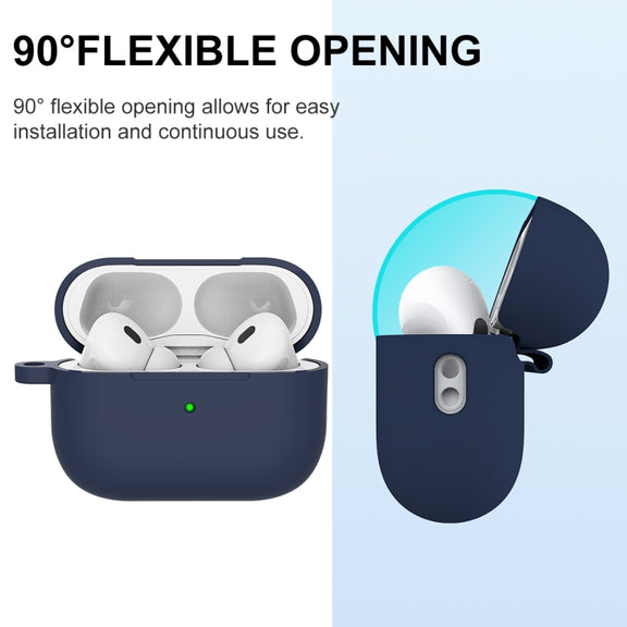 For AirPods Pro 2 Thickened One-piece Shockproof Earphone Case(Midnight Blue)