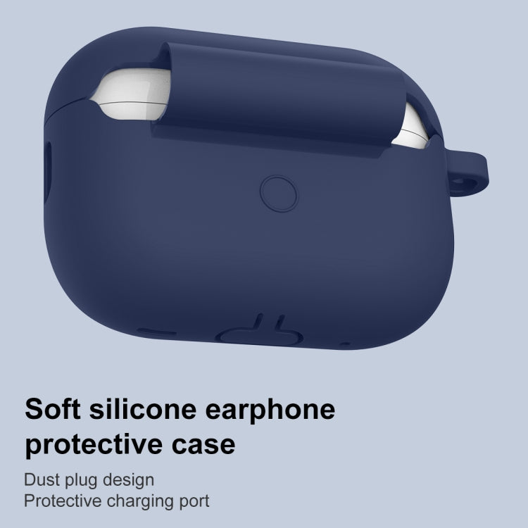 For AirPods Pro 2 Thickened One-piece Shockproof Earphone Case(Midnight Blue)