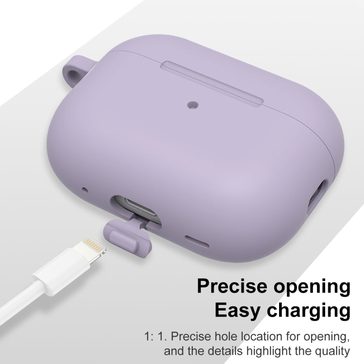 For AirPods Pro 2 Thickened One-piece Shockproof Earphone Case(Lavender Purple)