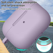 For AirPods Pro 2 Thickened One-piece Shockproof Earphone Case(Lavender Purple)