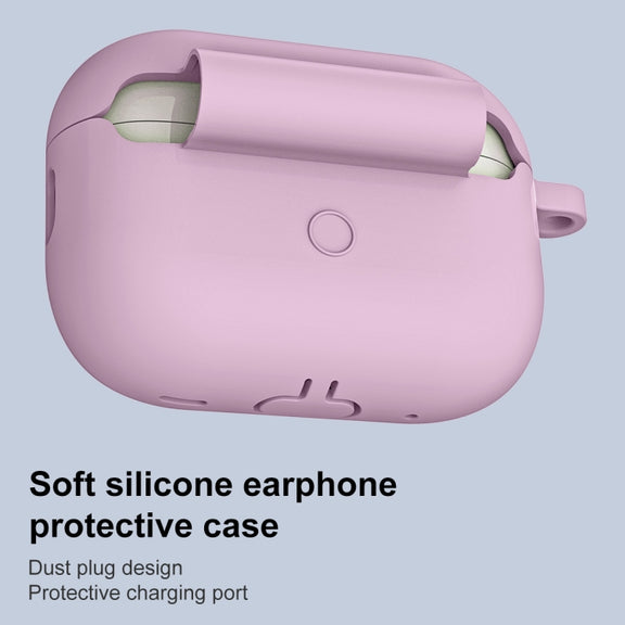 For AirPods Pro 2 Thickened One-piece Shockproof Earphone Case(Purple)