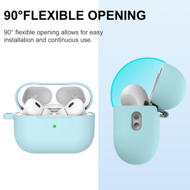 For AirPods Pro 2 Thickened One-piece Shockproof Earphone Case(Light Green)