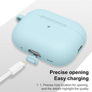 For AirPods Pro 2 Thickened One-piece Shockproof Earphone Case(Light Green)