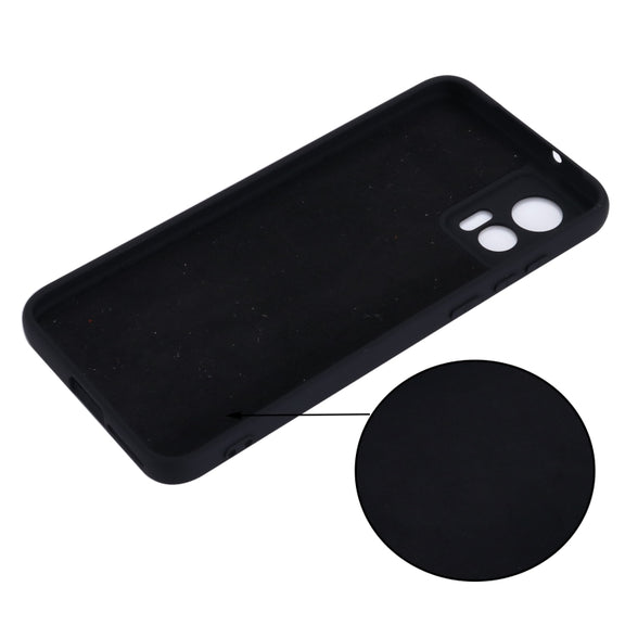 For Motorola Edge 30 Lite 5G / 30 Neo 5G Pure Color Liquid Silicone Shockproof Phone Case(Black)