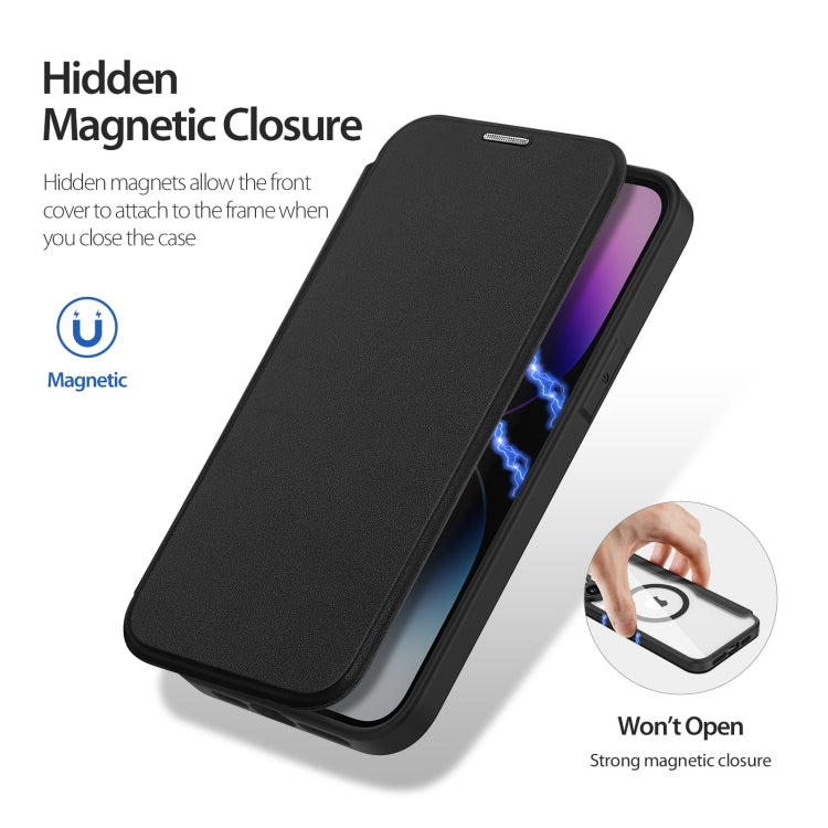 For iPhone 14 Pro Max DUX DUCIS Skin X Pro Series Magsafe PC + TPU Phone Leather Case(Black)
