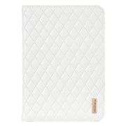 For iPad mini 6 Elegant Rhombic Texture Horizontal Flip Leather Tablet Case(White)