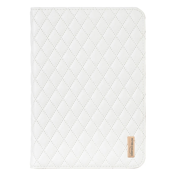 For iPad mini 6 Elegant Rhombic Texture Horizontal Flip Leather Tablet Case(White)