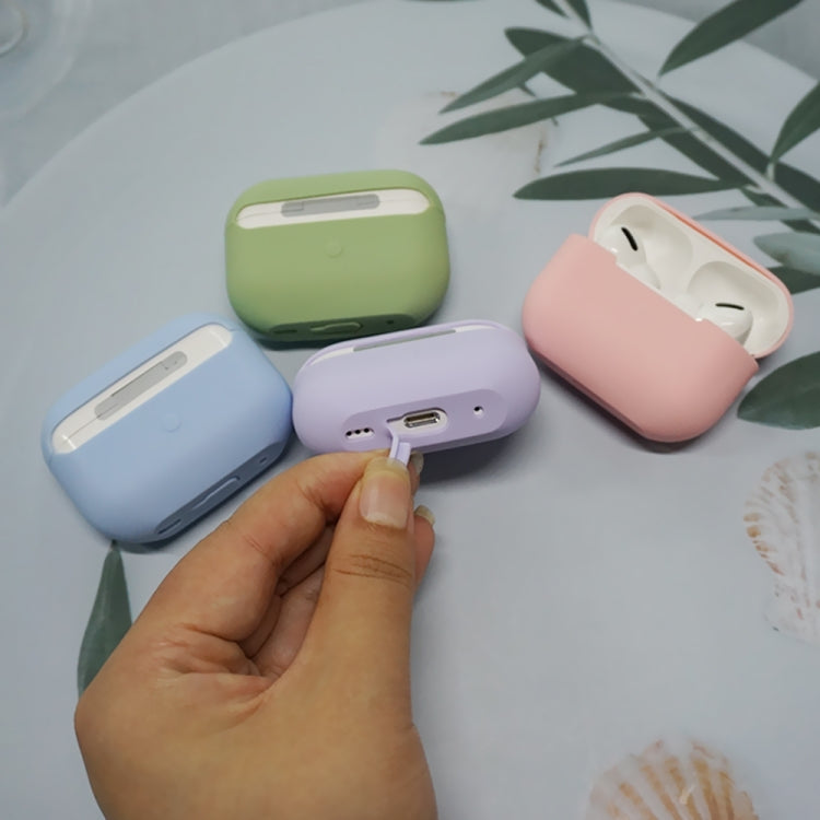 For AirPods Pro 2 Spliting Silicone Protective Case(Black)