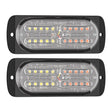 2pcs DC12-24V 3.2W Car 20LED Ultra-thin Strobe Light(White + Yellow Light) - Warning Lights by PMC TechLife | Online Shopping South Africa | PMC TechLife | Buy Now Pay Later Mobicred