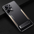 For Xiaomi Redmi Note 12 Pro+ China Blade Series TPU + Titanium Alloy Phone Case with Holder(Black Gold) - Note 12 Pro+ Cases by PMC TechLife | Online Shopping South Africa | PMC TechLife | Buy Now Pay Later Mobicred
