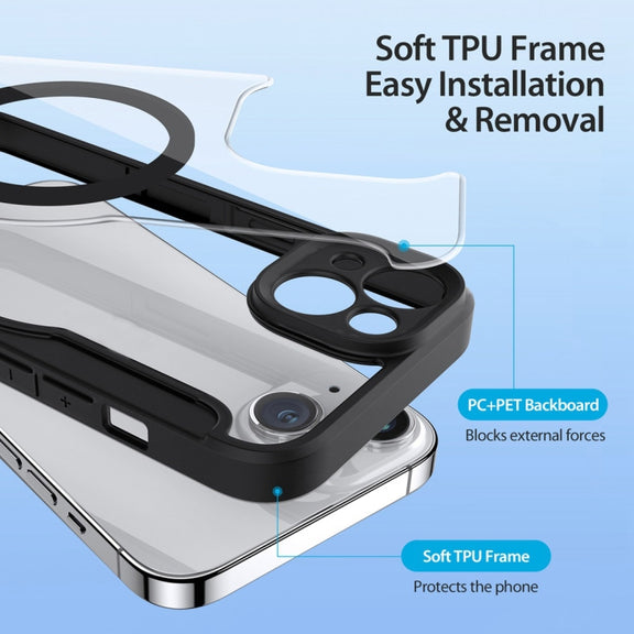 For iPhone 14 / iPhone 13 DUX DUCIS Skin X Pro Series Magsafe PC + TPU Phone Leather Case(Black)