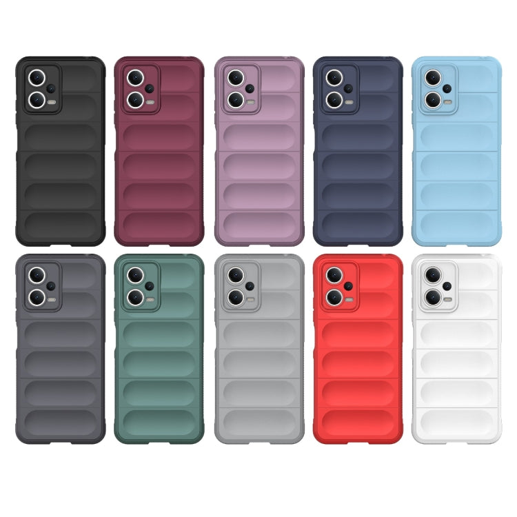 For Xiaomi Redmi Note 12 5G /  Note 12 5G India Magic Shield TPU + Flannel Phone Case(Grey)