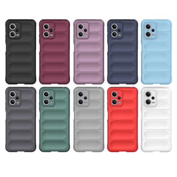 For Xiaomi Redmi Note 12 5G /  Note 12 5G India Magic Shield TPU + Flannel Phone Case(Grey)