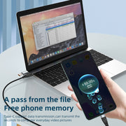 ADC-008 100W USB/Type-C to Type-C + 8 Pin + Micro USB Two to Three Fully Compatible Fast Charge Data Cable, Length:1.2m
