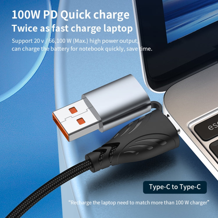 ADC-008 100W USB/Type-C to Type-C + 8 Pin + Micro USB Two to Three Fully Compatible Fast Charge Data Cable, Length:2m