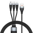 ADC-008 66W USB to USB-C/Type-C + 8 Pin + Micro USB 3 in 1 Fully Compatible Fast Charge Data Cable, Length:1.2m - Multifunction Cable by PMC TechLife | Online Shopping South Africa | PMC TechLife | Buy Now Pay Later Mobicred